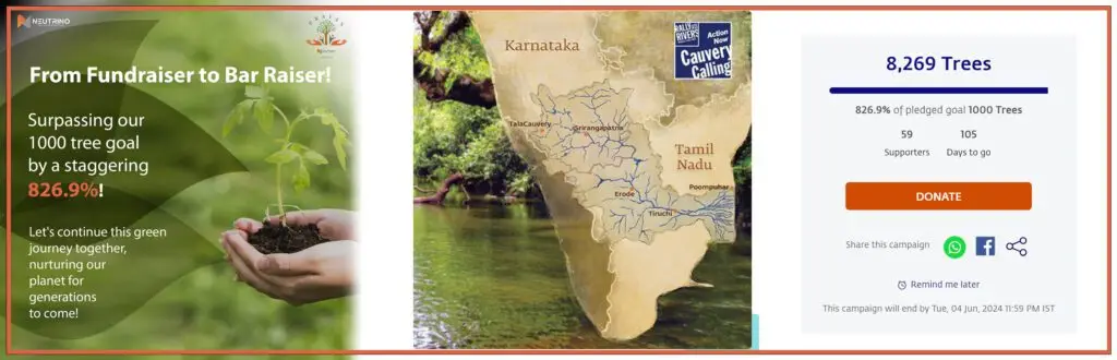 Isha Foundation - Cauvery Calling & Save Soil movement - Corporate Social Responsibility